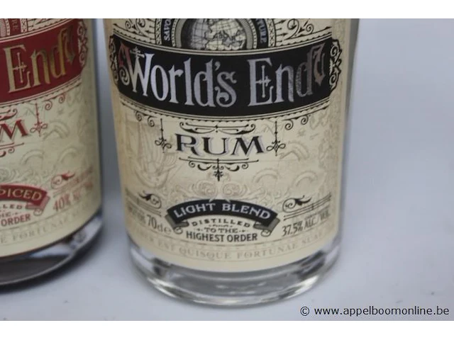 6 flessen à 70cl rum worlds end 37,5% - afbeelding 2 van  3