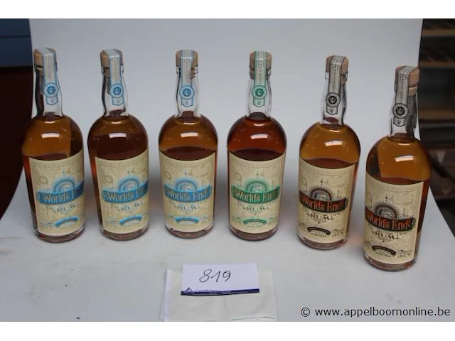 6 flessen à 70cl rum worlds end 37,5% - afbeelding 1 van  4