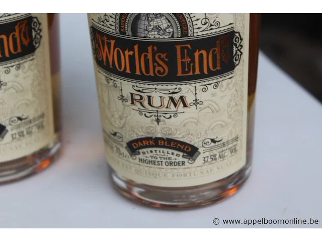 6 flessen à 70cl rum worlds end 37,5% - afbeelding 2 van  4