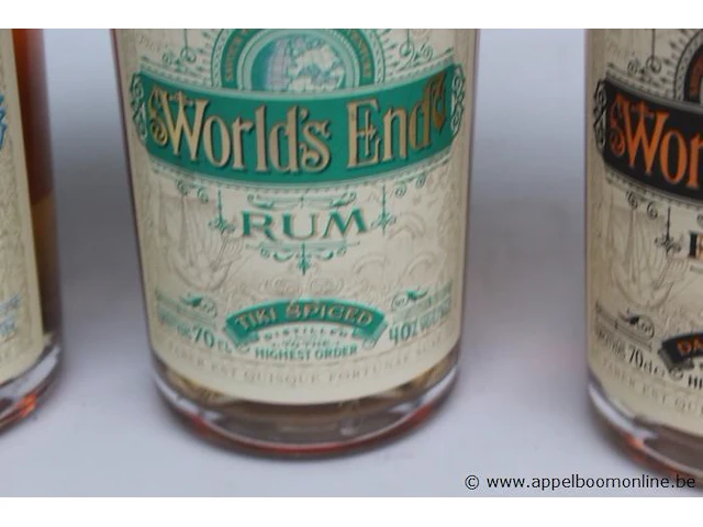 6 flessen à 70cl rum worlds end 37,5% - afbeelding 3 van  4