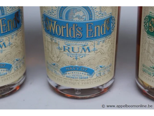 6 flessen à 70cl rum worlds end 37,5% - afbeelding 4 van  4