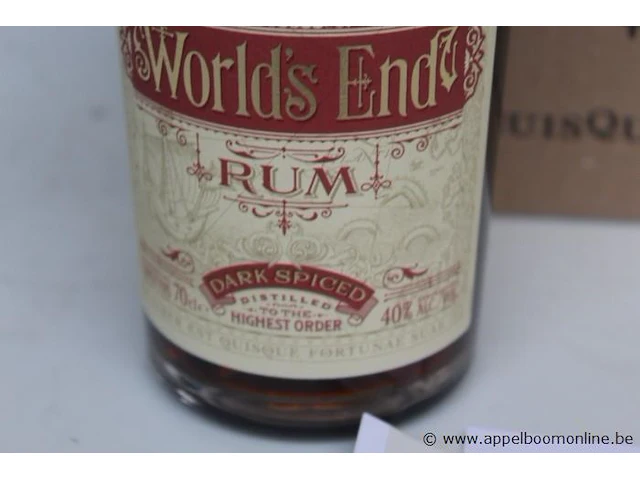 6 flessen à 70cl rum worlds end 37,5% - afbeelding 2 van  3