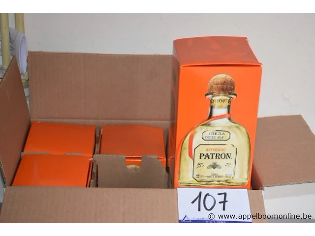 6 flessen à 70cl tequilla patron reposado 40% - afbeelding 1 van  2