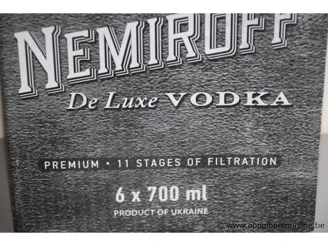 6 flessen à 70cl vodka nemiroff 40% - afbeelding 2 van  2