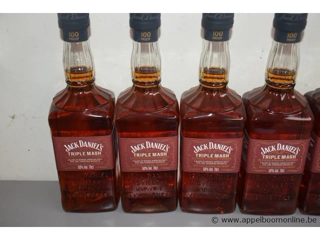 6 flessen à 70cl whiskey jack daniels triple mash 50% - afbeelding 2 van  2