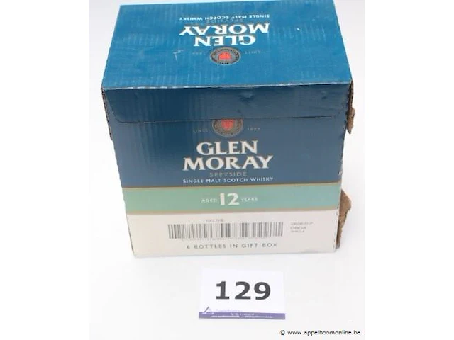 6 flessen à 70cl whisky glen moray 12yrs - afbeelding 1 van  2