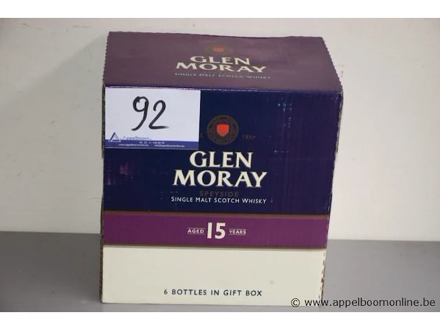 6 flessen à 70cl whisky glen moray 15yr 40% - afbeelding 1 van  2