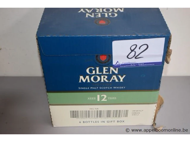 6 flessen à 70cl whisky glen moray speyside 12yr 40% - afbeelding 1 van  2