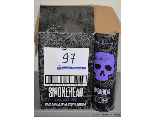 6 flessen à 70cl whisky smokehead twisted shout 43% - afbeelding 1 van  3