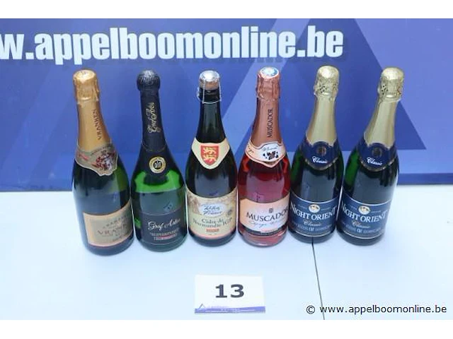 6 flessen alcohol wo champagne - afbeelding 1 van  3