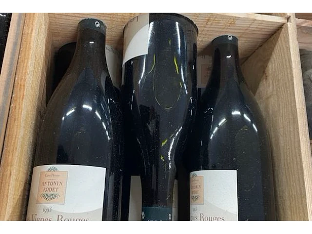 6 flessen antonin rodet les vignes rouges, 1993 - afbeelding 2 van  2