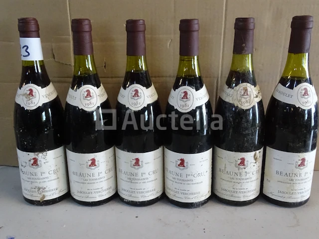 6 flessen beaune 1er cru les toussaints 1981 - afbeelding 3 van  8