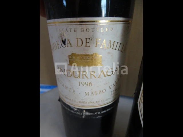 6 flessen bodega de familia undurraga talagante 1996 - afbeelding 2 van  4
