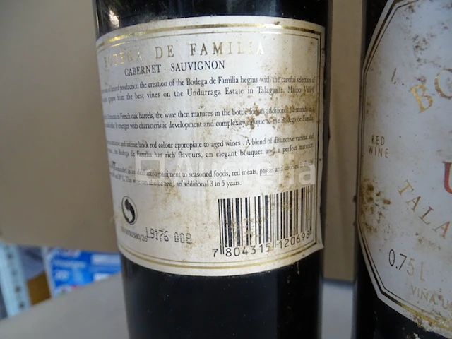 6 flessen bodega de familia undurraga talagante 1996 - afbeelding 4 van  4