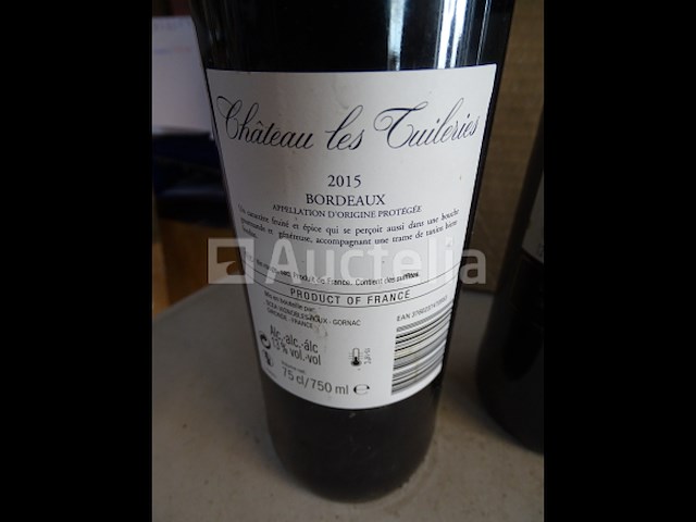 6 flessen bordeaux château les tuileries 2015 - afbeelding 4 van  4