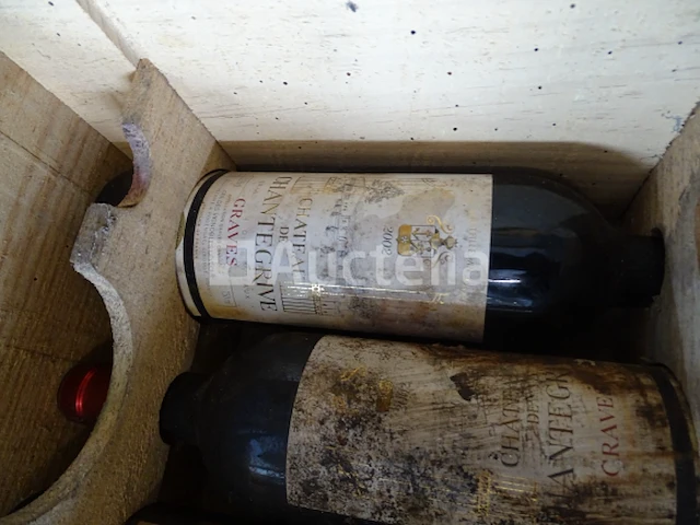 6 flessen bordeaux graves château chantegrive 2002 - afbeelding 1 van  8