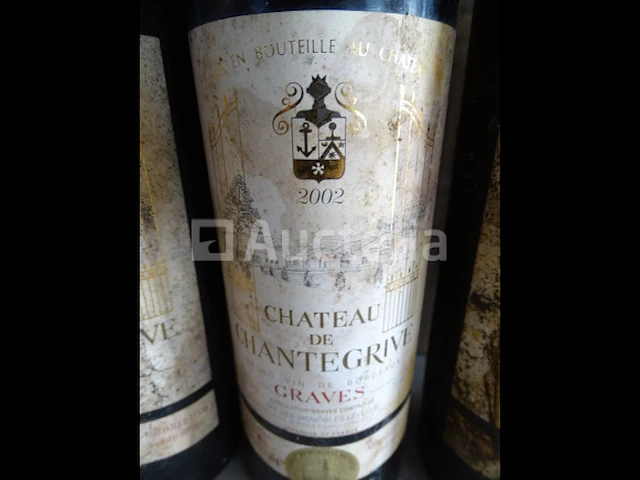 6 flessen bordeaux graves château chantegrive 2002 - afbeelding 5 van  8