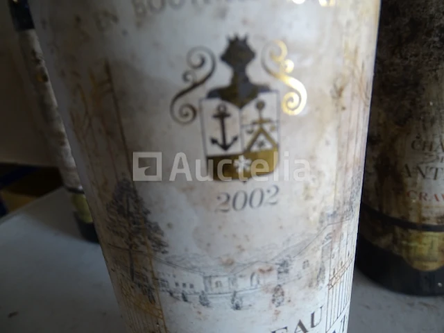 6 flessen bordeaux graves château chantegrive 2002 - afbeelding 7 van  8