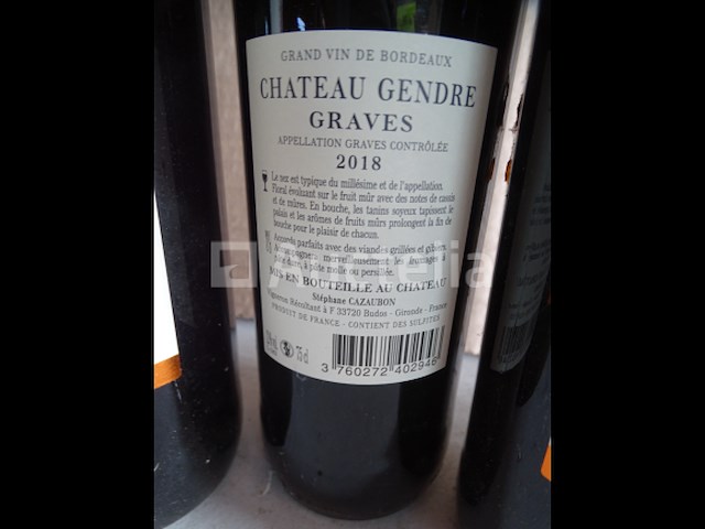 6 flessen bordeaux graves château gendre cuvées vieilles vignes 2018 - afbeelding 9 van  9