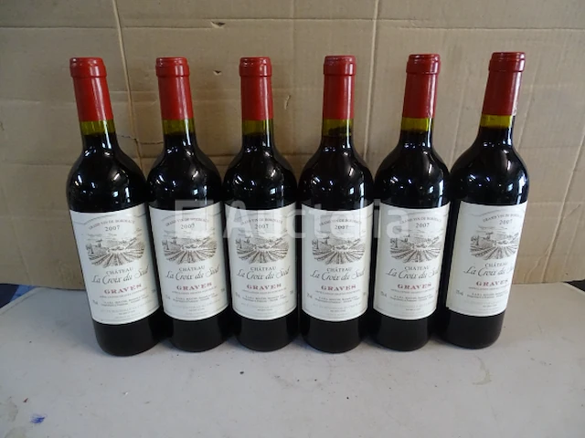 6 flessen bordeaux graves château la croix du sud 2007 - afbeelding 1 van  4