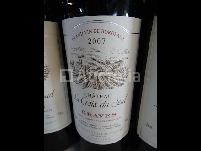 6 flessen bordeaux graves château la croix du sud 2007 - afbeelding 3 van  4