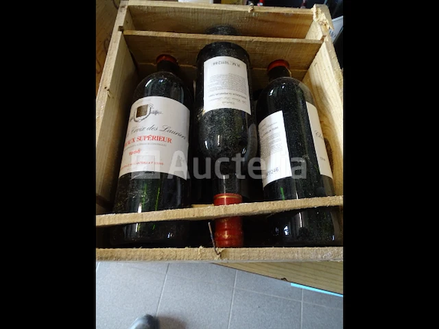 6 flessen bordeaux supérieur château la croix des lauriers 1986 - afbeelding 1 van  6
