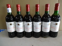 6 flessen bordeaux supérieur château la croix des lauriers 1986 - afbeelding 2 van  6