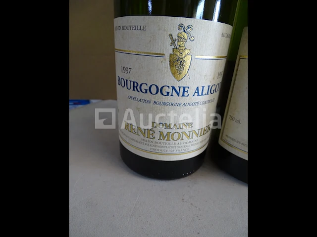 6 flessen bourgogne aligoté domaine rené monnier 1997 - afbeelding 2 van  4