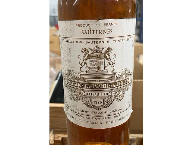 6 flessen château filhout sauternes, 1976 - afbeelding 1 van  2