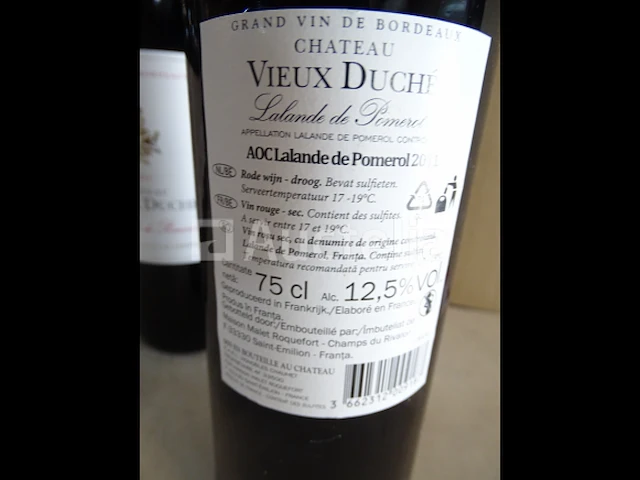 6 flessen château vieux duché lalande de pomerol 2011 - afbeelding 4 van  4