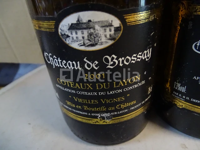 6 flessen côteaux du layon vieilles vignes château de brossay 2001 - afbeelding 3 van  4