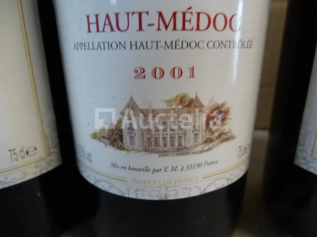 6 flessen haut-médoc seigneurs d'albret 2001 - afbeelding 2 van  4