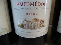6 flessen haut-médoc seigneurs d'albret 2001 - afbeelding 2 van  4