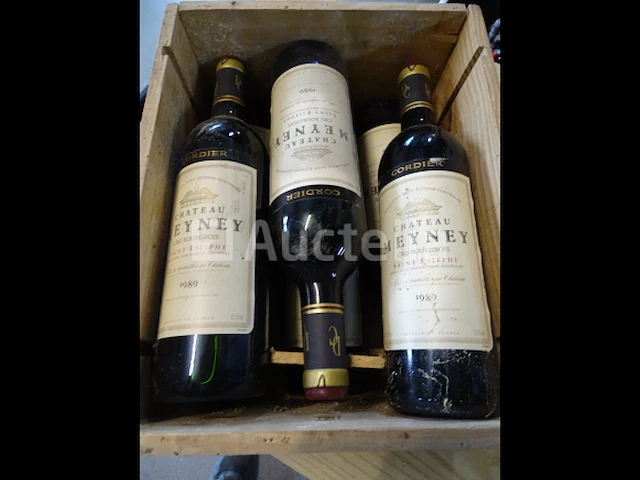 6 flessen saint estèphe château meyney cru bourgeois 1989 - afbeelding 1 van  3