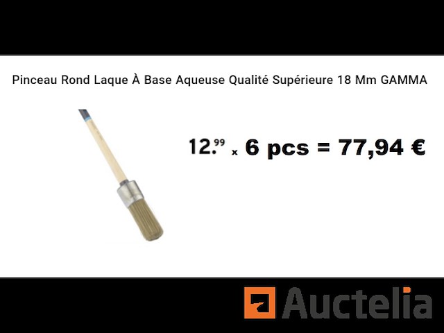 6 gamma premium ronde lakborstels op waterbasis 18 mm - afbeelding 1 van  5
