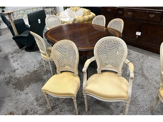 6 houten antieke stoelen - afbeelding 6 van  6