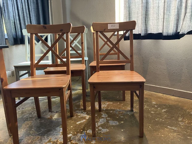 6 houten stoelen - afbeelding 2 van  3