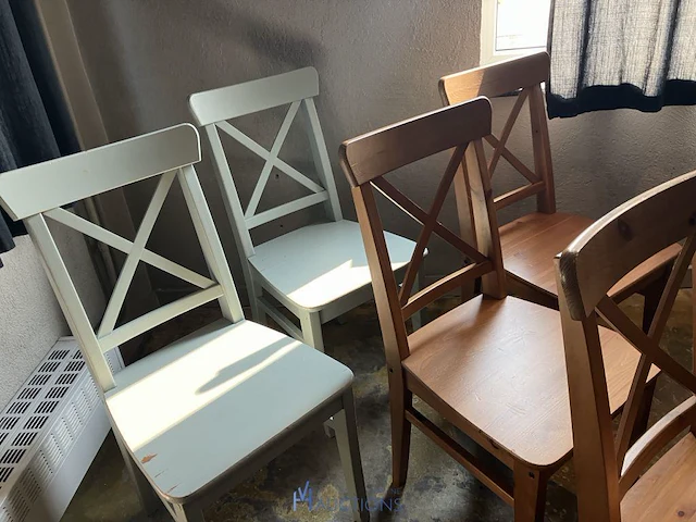 6 houten stoelen - afbeelding 3 van  3
