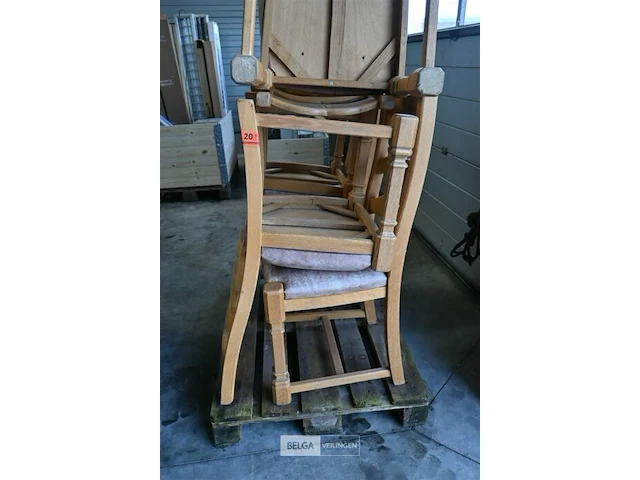 6 houten stoelen - afbeelding 2 van  4
