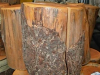6 houten zitblokken diverse maten ± 0,45cm hoog + ± 0,36cm ø - afbeelding 4 van  4