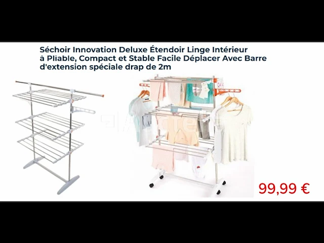 6 innovation deluxe opvouwbare wasrekken voor binnen - afbeelding 1 van  3