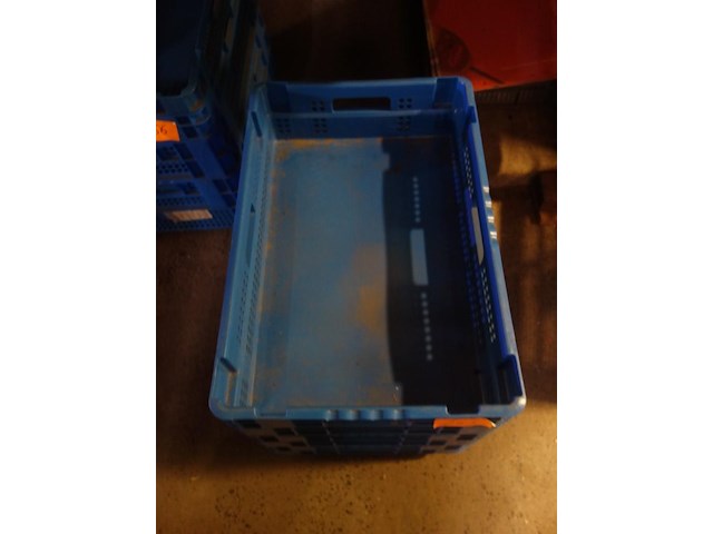 6 lage blauwe stapelbakken - afbeelding 1 van  2