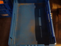 6 lage blauwe stapelbakken - afbeelding 1 van  2