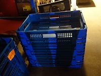 6 lage blauwe stapelbakken - afbeelding 2 van  2