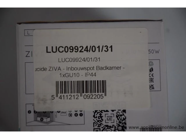 6 led inbouwplafondspots badkamer lucide ziva ip44 - afbeelding 2 van  2