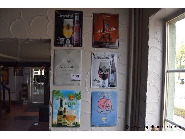 6 metalen bierborden - afbeelding 1 van  1