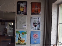 6 metalen bierborden