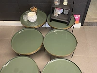 6 metalen bijzettafels - afbeelding 3 van  5