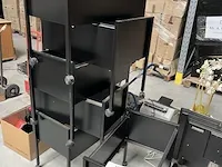 6 metalen dossierrekjes op wieltjes - afbeelding 1 van  3