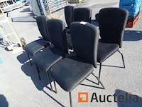 6 moderne zwarte stoelen - afbeelding 2 van  6